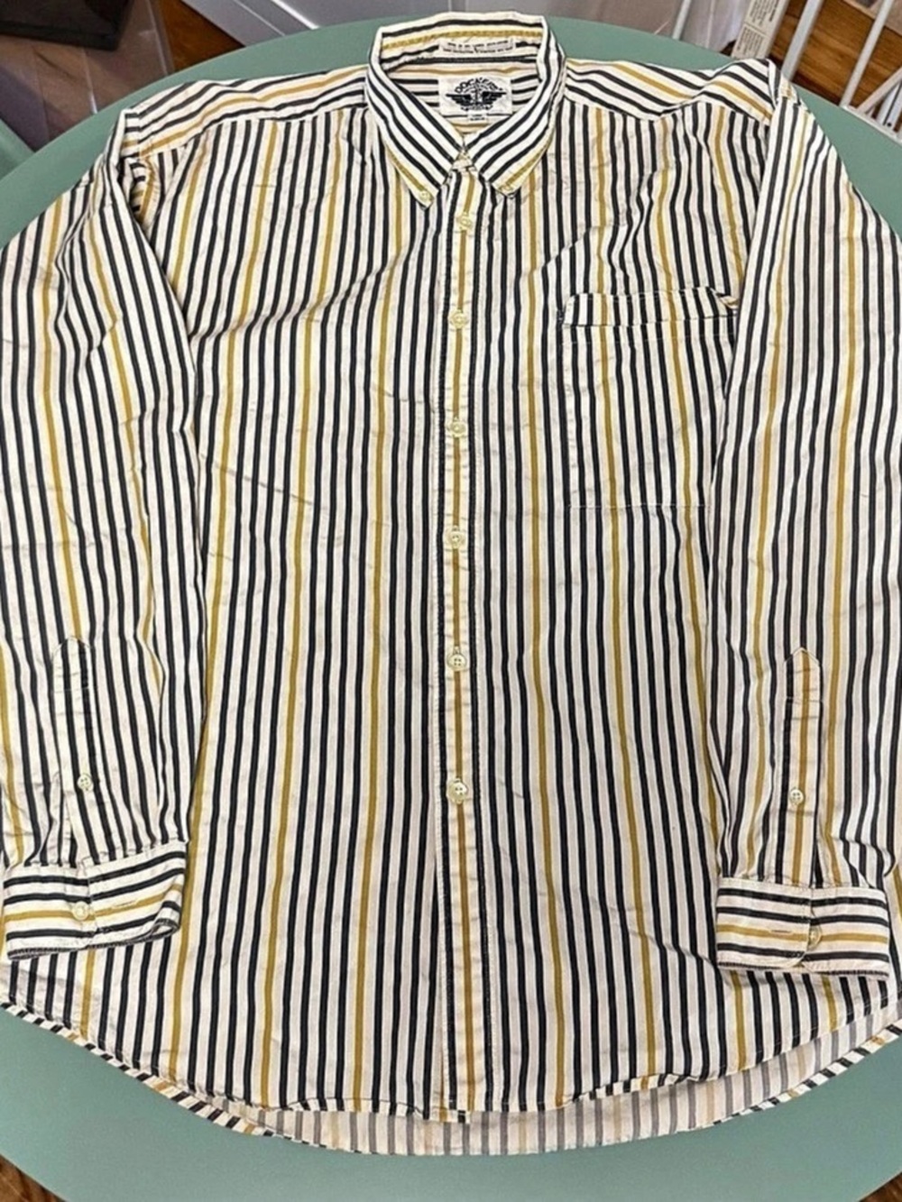 VINTAGE Dockers Men's Striped Cotton Shirt Size XL 80s 90s